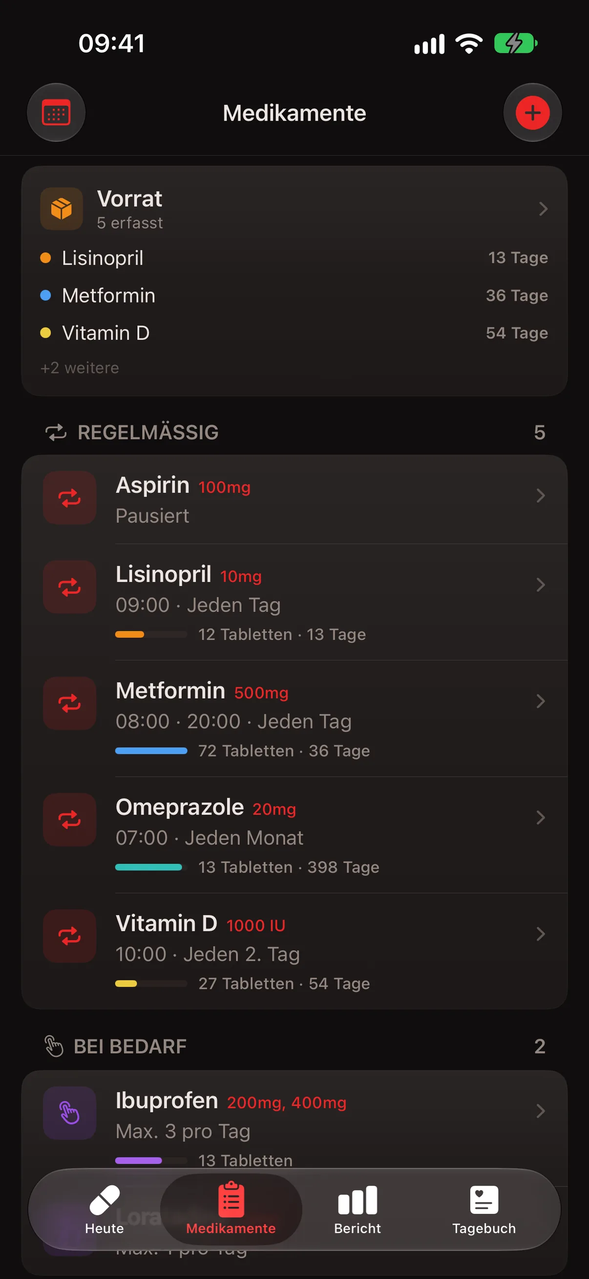 Tab Medikamente
