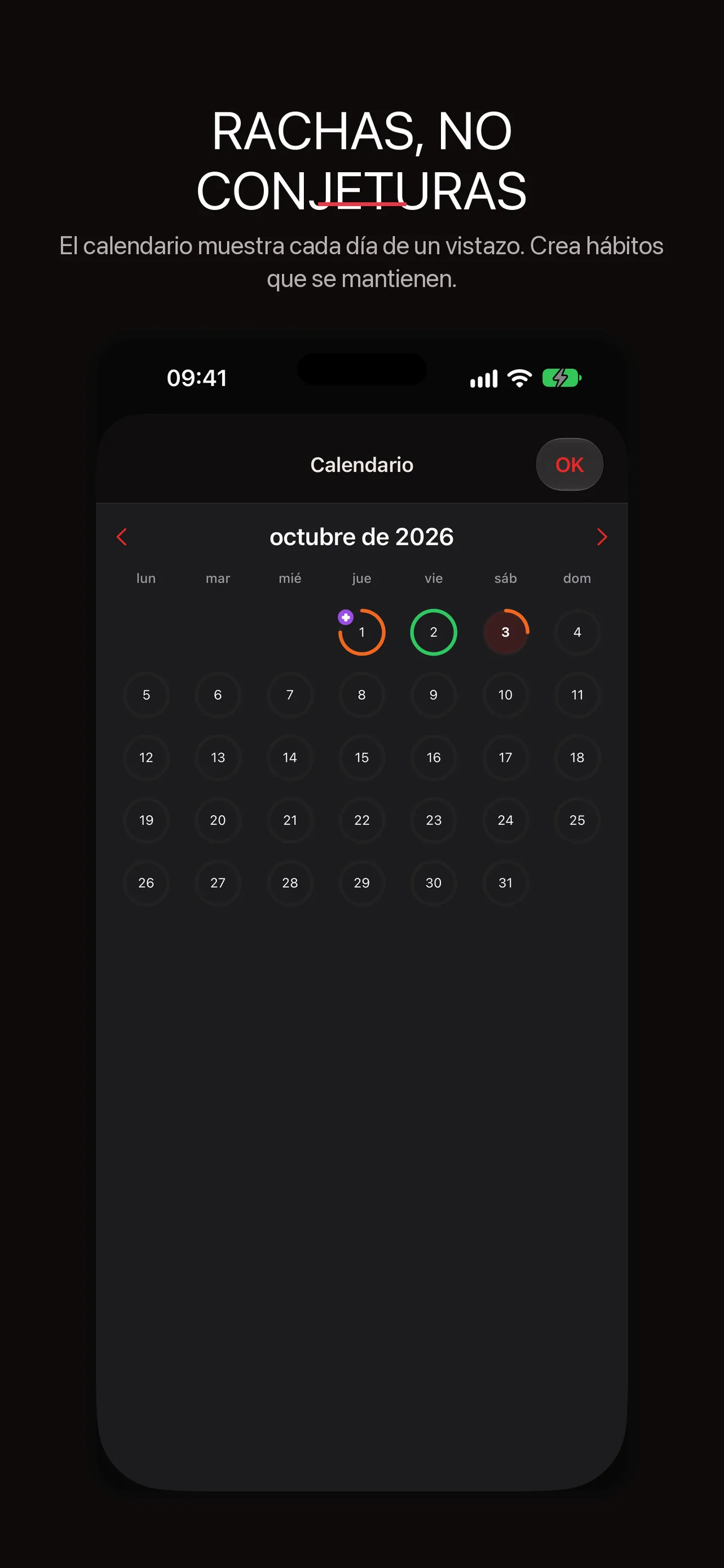 Vista de calendario